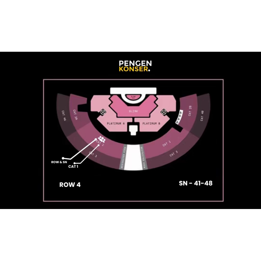 TICKET KONSER BLACKPINK CAT 1 DAY 1