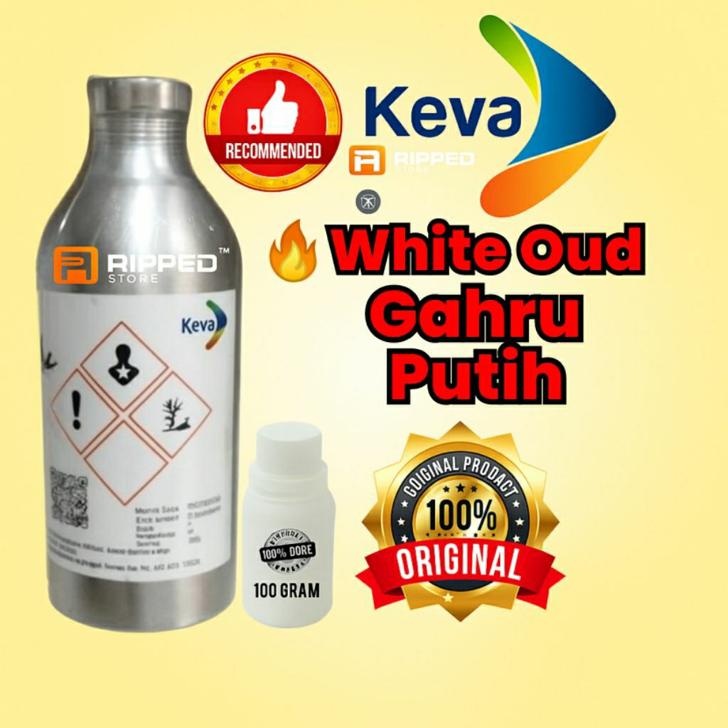 100ML Bibit Parfum Murni White Oud Gahru Putih Original Keva