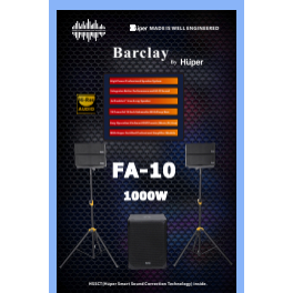 Paket Speaker Aktif Line Array BARCLAY FA 10 / FA10 + Subwoofer 18 Inch Original By HUPER
