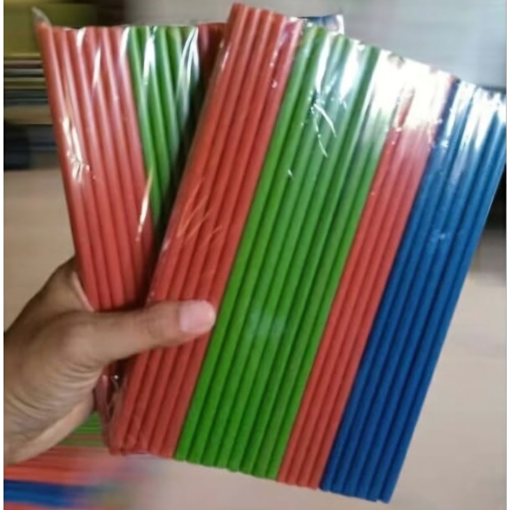 Sedotan Plastik Warna Warni / Sedotan Warna/ Sedotan Stabilo