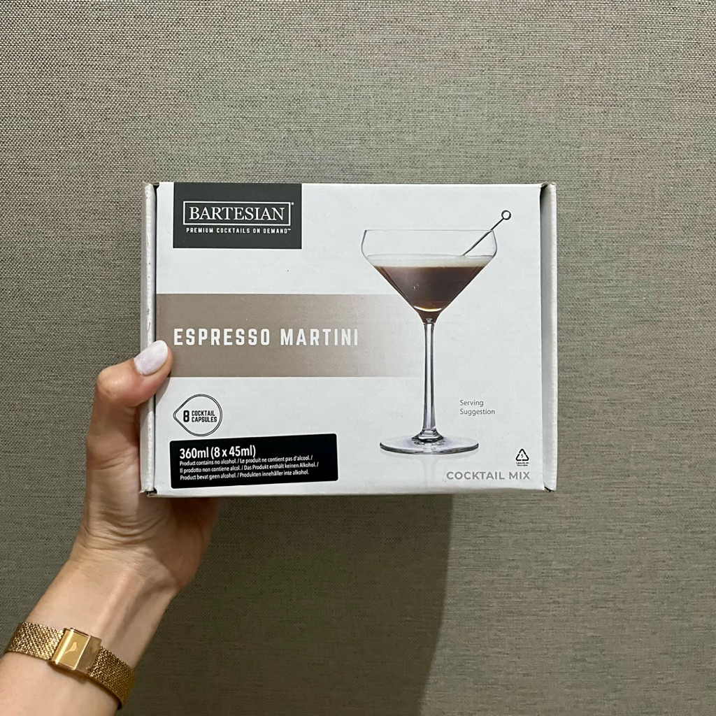 [ALKOHOL FREE] Bartesian Espresso Martini Drinks Pods Cocktail Mixer Ingridients for Vodka Cocktail,