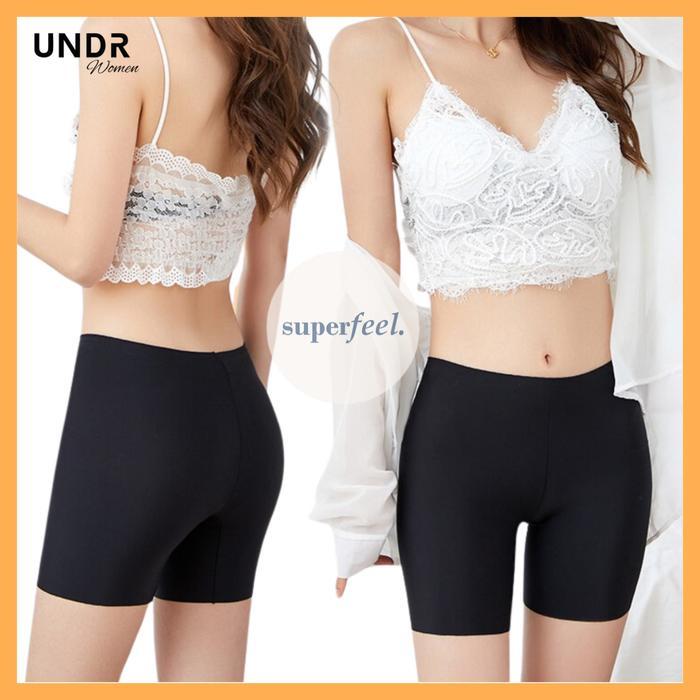 0dp6- Sfl Celana Pendek Bawahan Dalaman Rok Wanita Premium Merk Undr Polos Ketat Hitam Tally