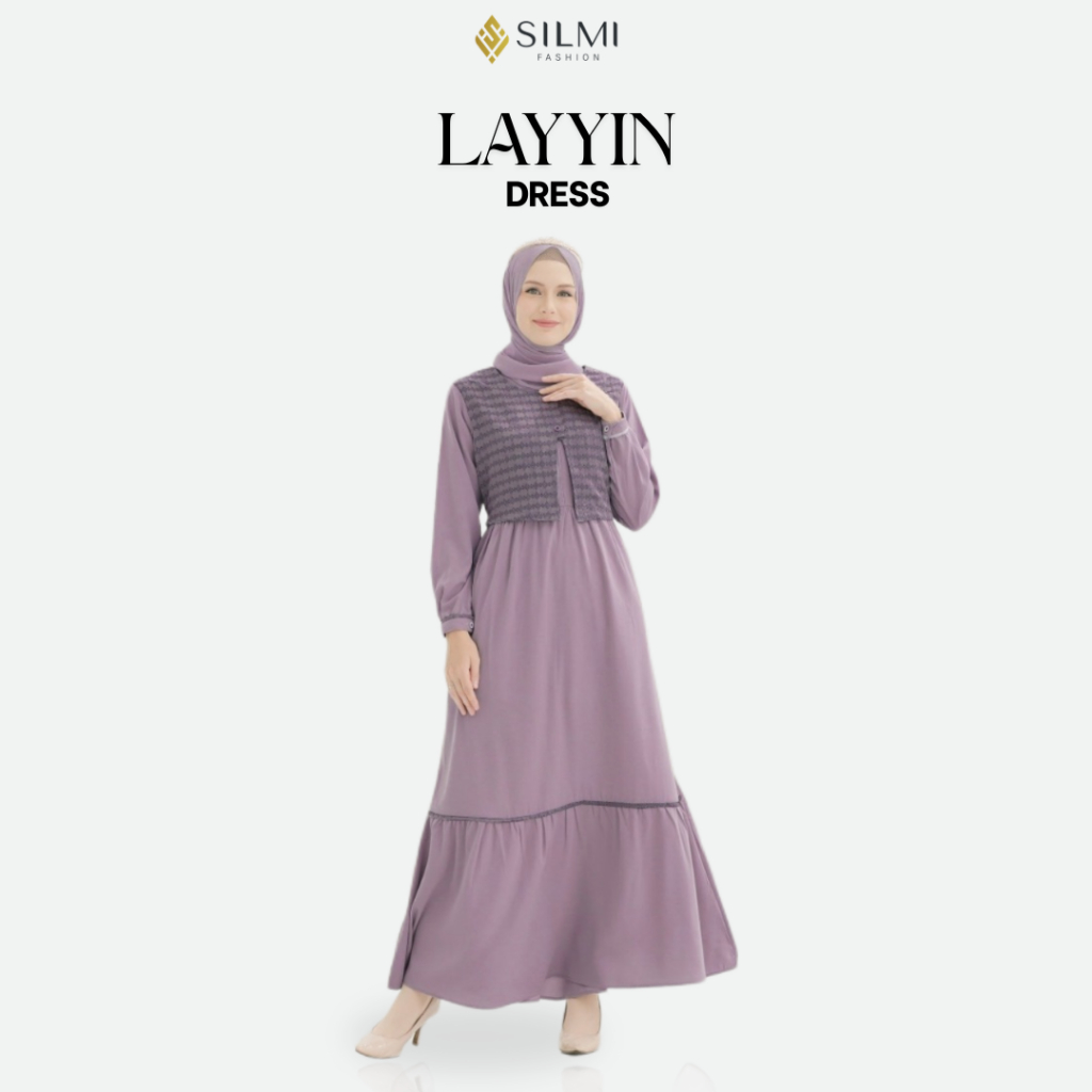 Silmi | Layyin Dress - Dress Wanita Korean Style - Gamis Remaja Simple
