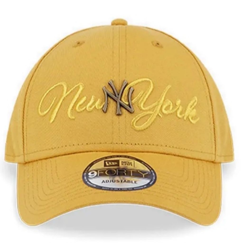 New Era 940 MLB Metal Crest OSFM Neyyan Men's Cap Yellow Mustard Topi Cowok