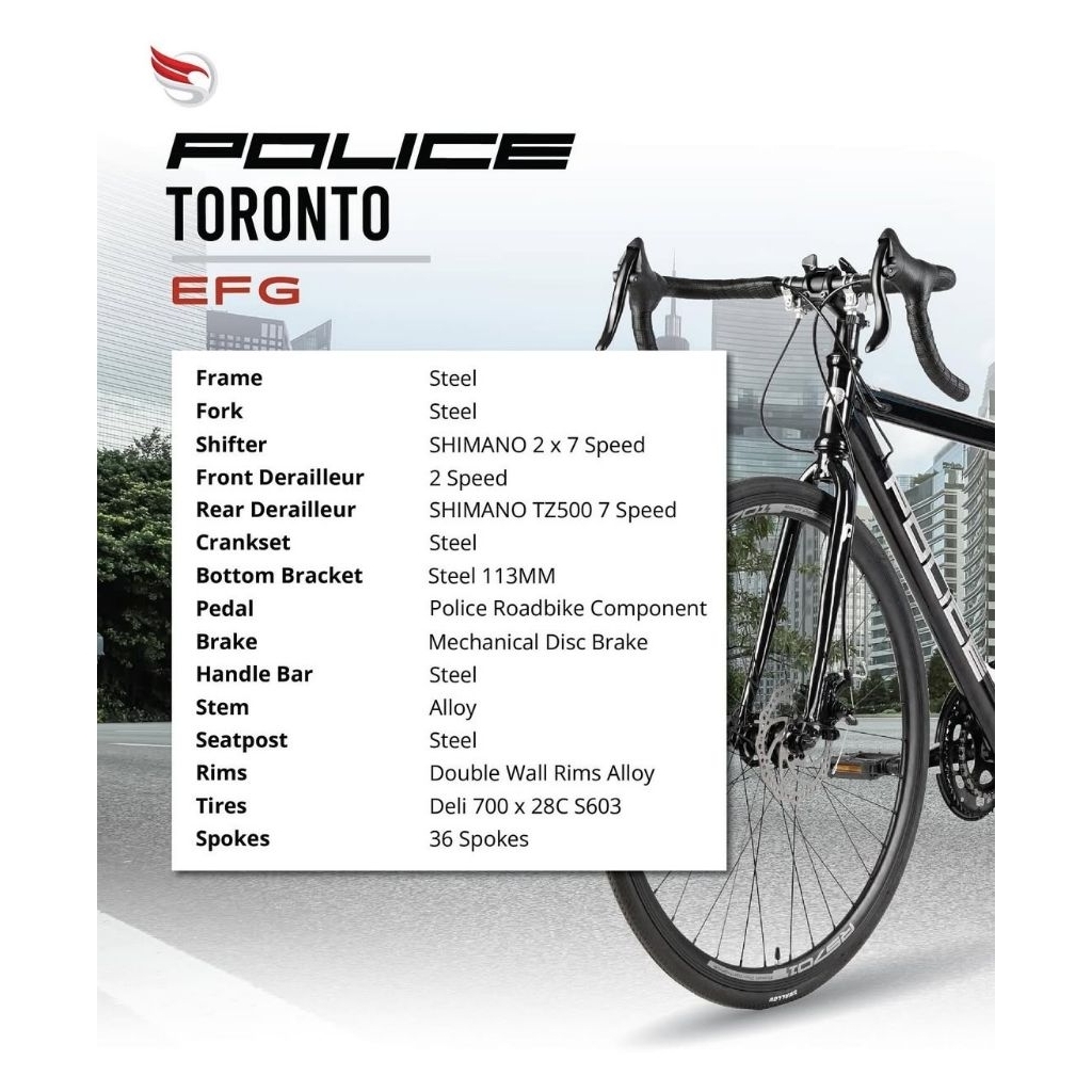 Sepeda Balap Element RoadBike Police Toronto EFG700C Police Toronto EFG 7Sp