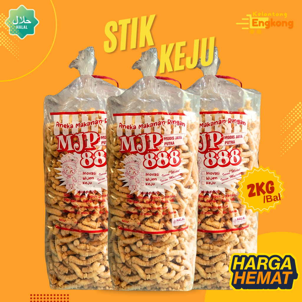 1 Bal 2kg Stik Keju - Snack Keju Renyah Gurih Termurah
