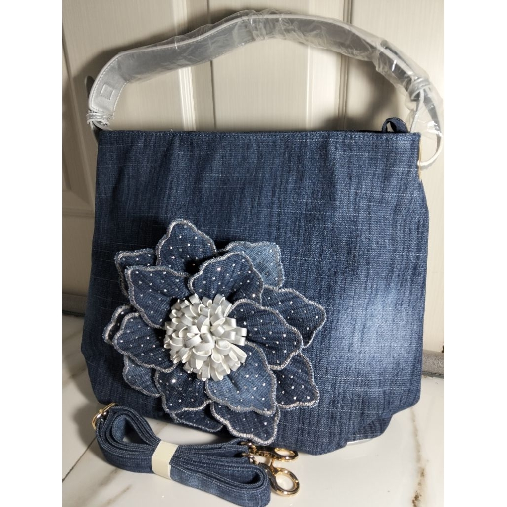 Tas Hobo jeans besar Import (gratis ganci)