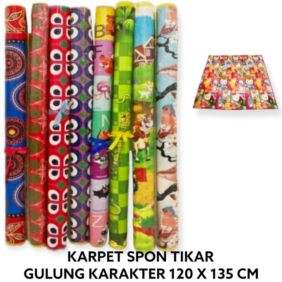 KARPET SPONS GULUNG KARAKTER MURAH - TIKAR GULUNG