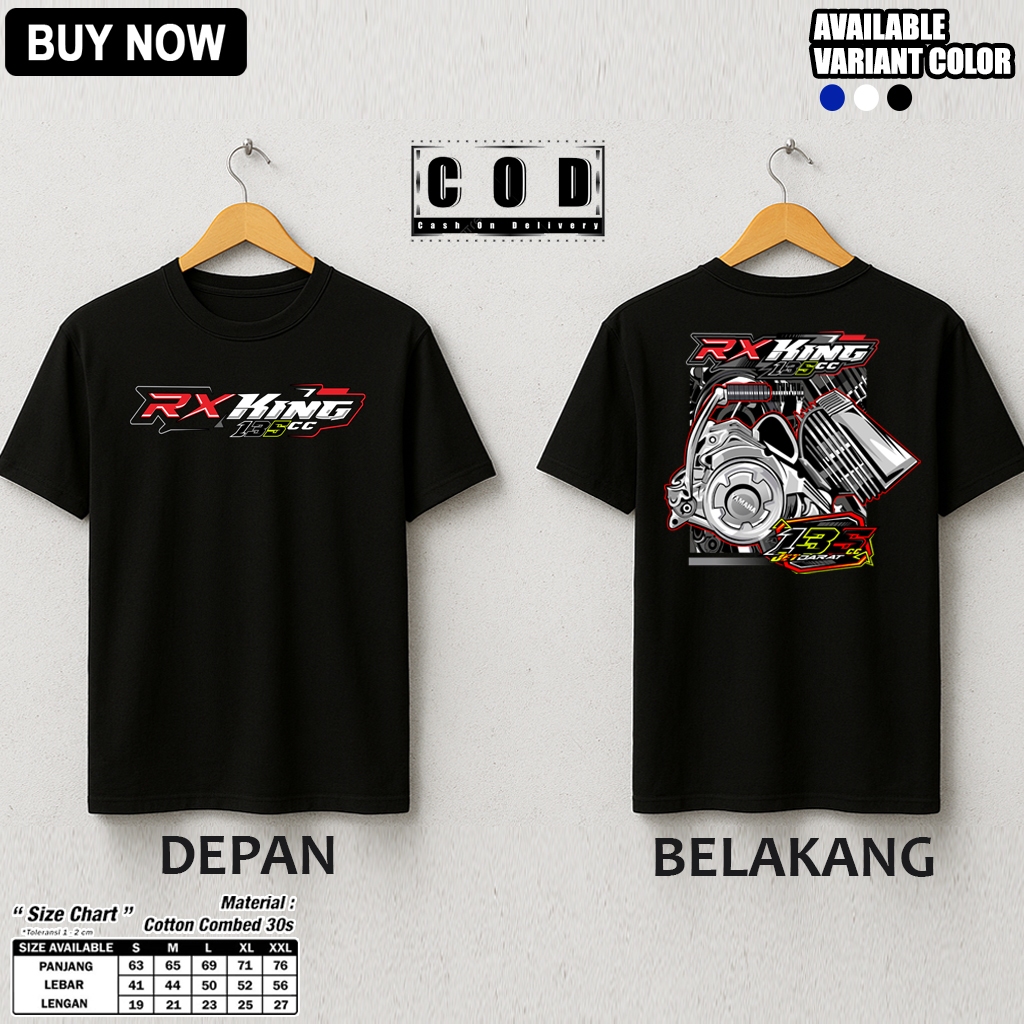 KAOS MOTOR MURAH MESIN YAMAHA RX KING 135 CC MERAH / KAOS RX KING