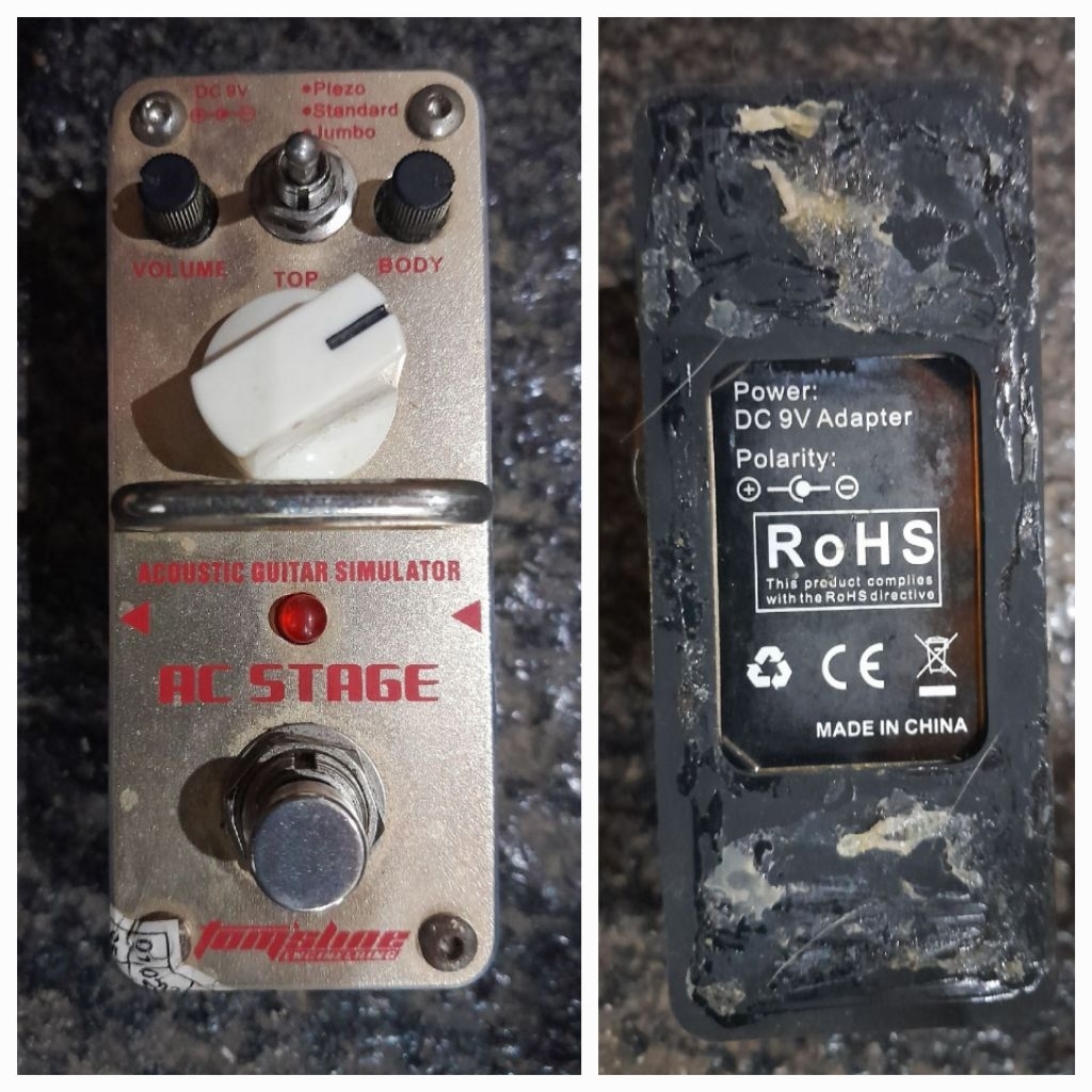 Efek Gitar stompbox Tomsline Acoustic Guitar Simulator - AC Stage - MIC