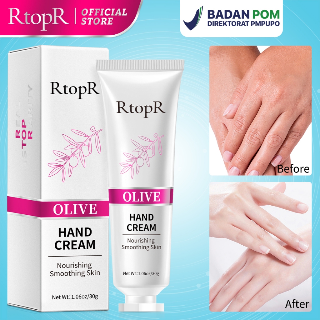 BPOM RtopR Olive Hand Cream menghidrasi Anti Chapping Anti Penuaan Krim Tangan Pelembab Anti Retak K
