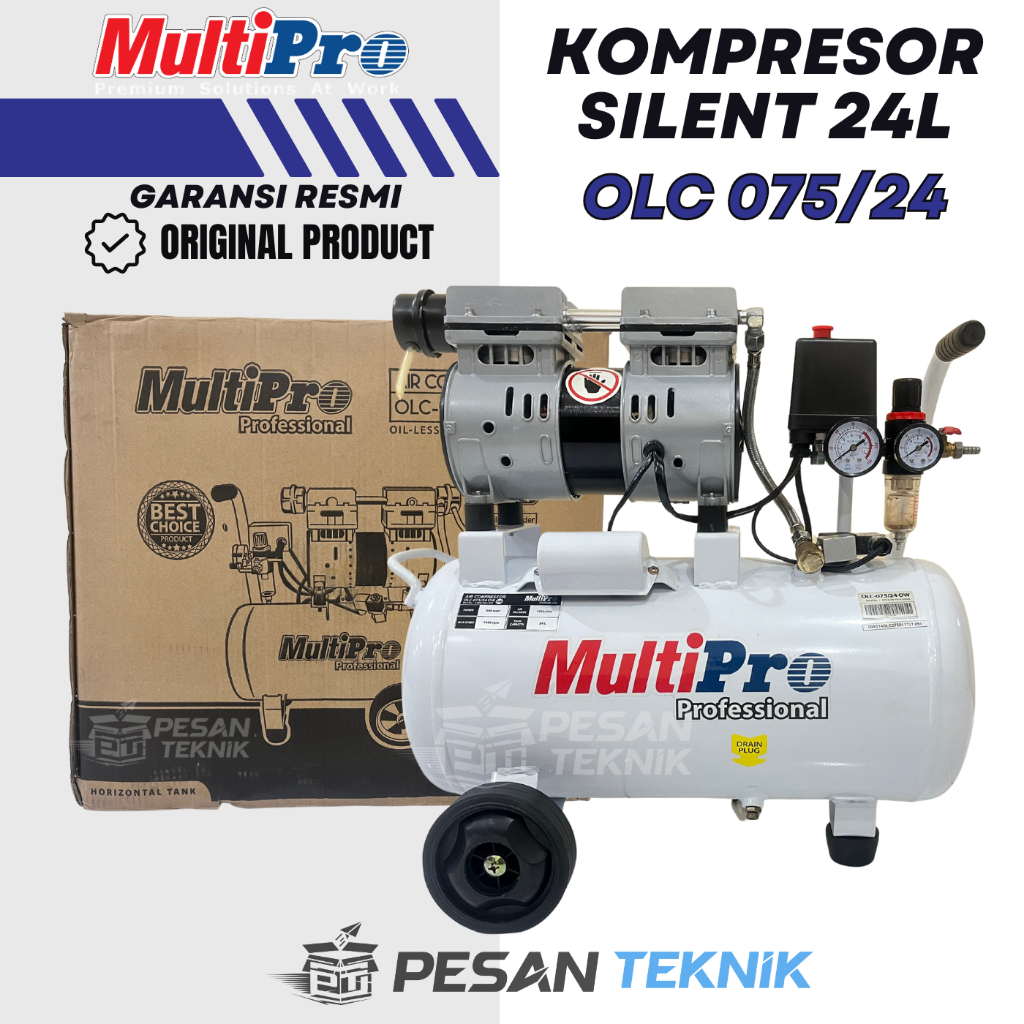 Mesin Kompresor 3/4 HP Compressor Kompresor Oil less OLC075 Multipro OLC 075/24