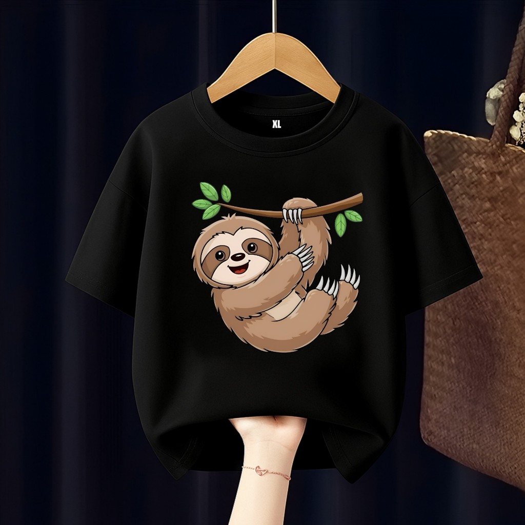 BAJU KAOS ANAK SLOTH ANIMAL SLOTH CUTE FREE CUSTOM NAMA