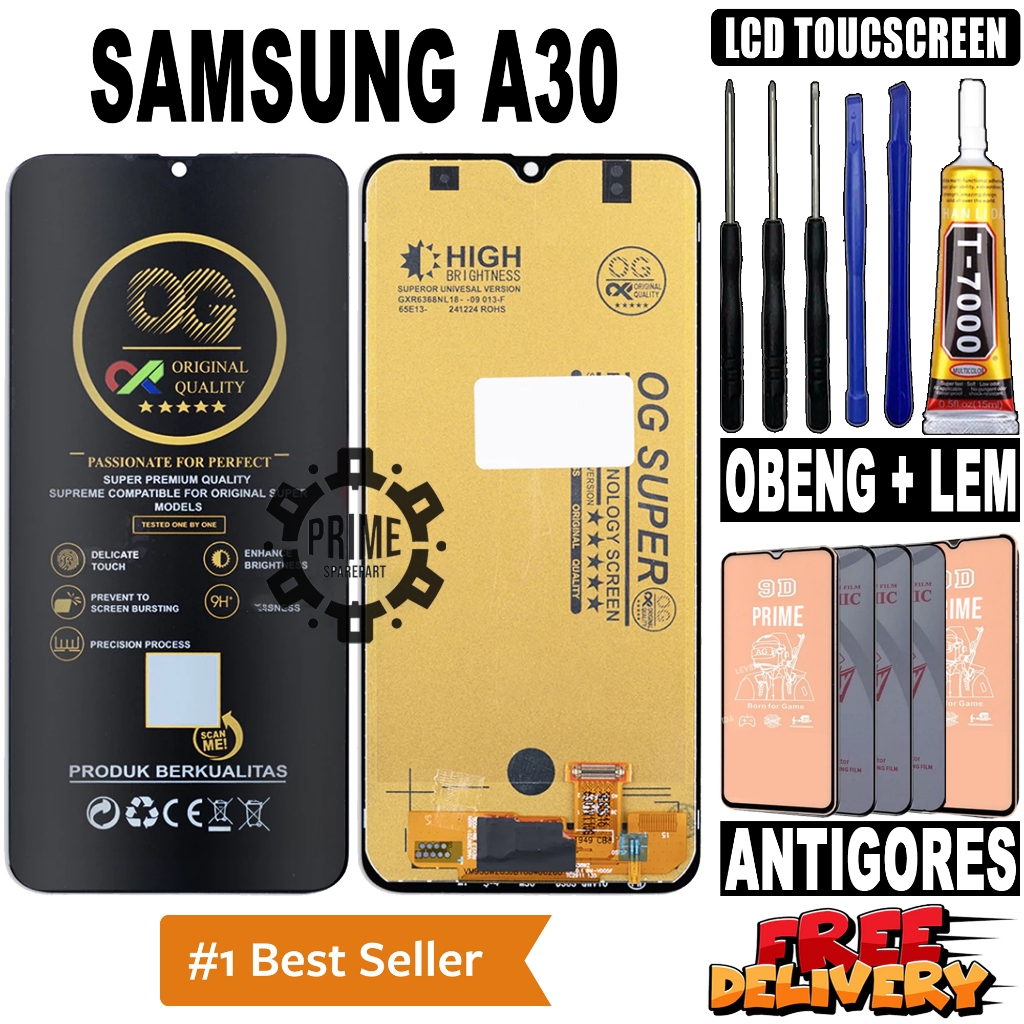 LCD SAMSUNG A30 ORIGINAL OEM LCD TOUCHSCREEN SAMSUNG A30 FULLSET