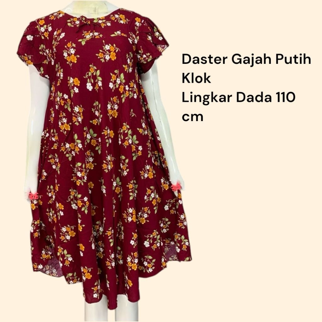 Daster Klok Gajah Putih Standart