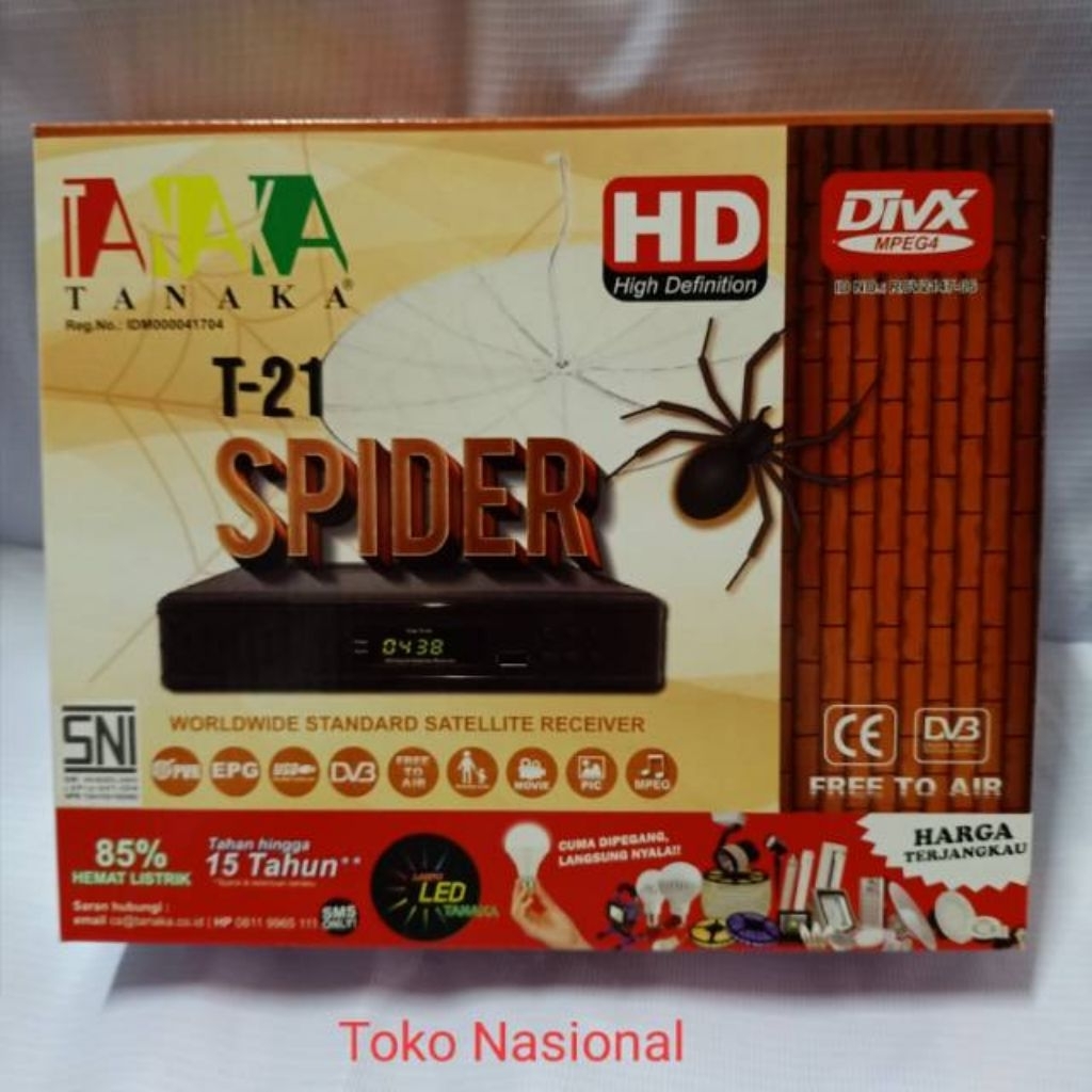 [Cuci Gudang] Receiver Tanaka Spider HD T-21 Mpeg 4