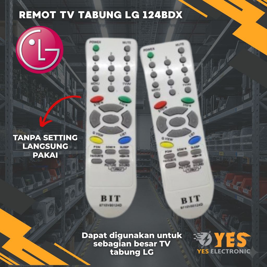 Remote Tv Tabung LG Original REMOT TV LG TABUNG SLIM FLAT REMOT LG 124