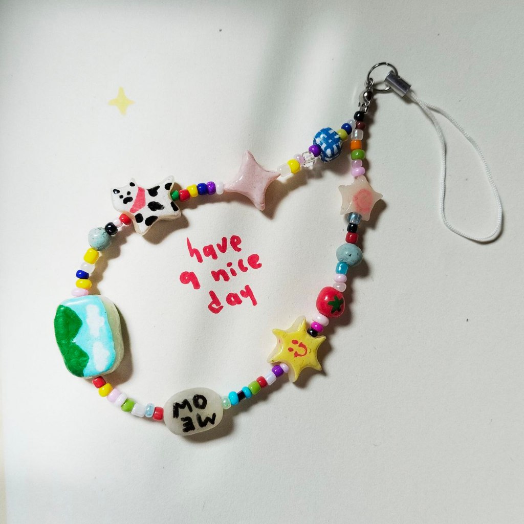 PHONE STRAP UNIK/GANTUNGAN HP KUCING SAPI handmade charm