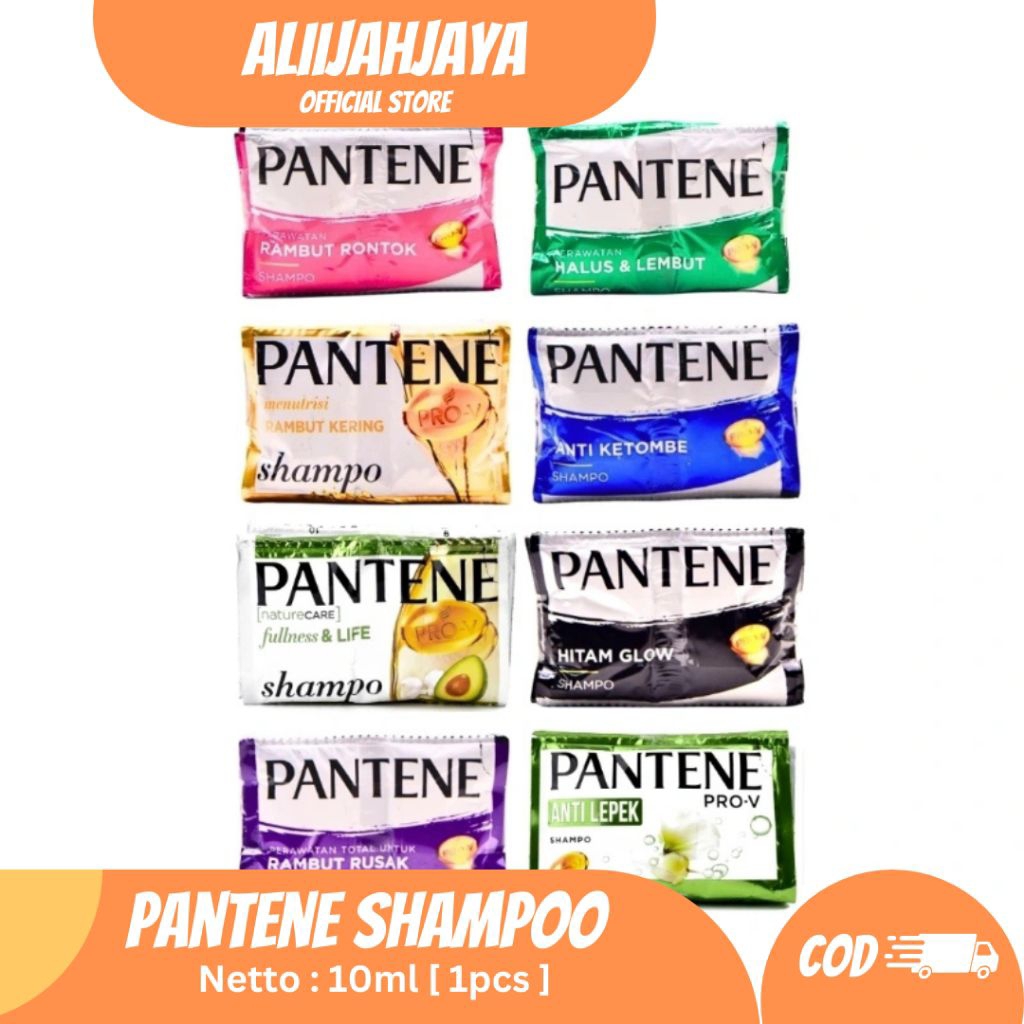 Pantene Shampo 1 Sachet Perawatan Rambut Rontok Anti Ketombe & Halus Lembut Procter & Gamble Sampo