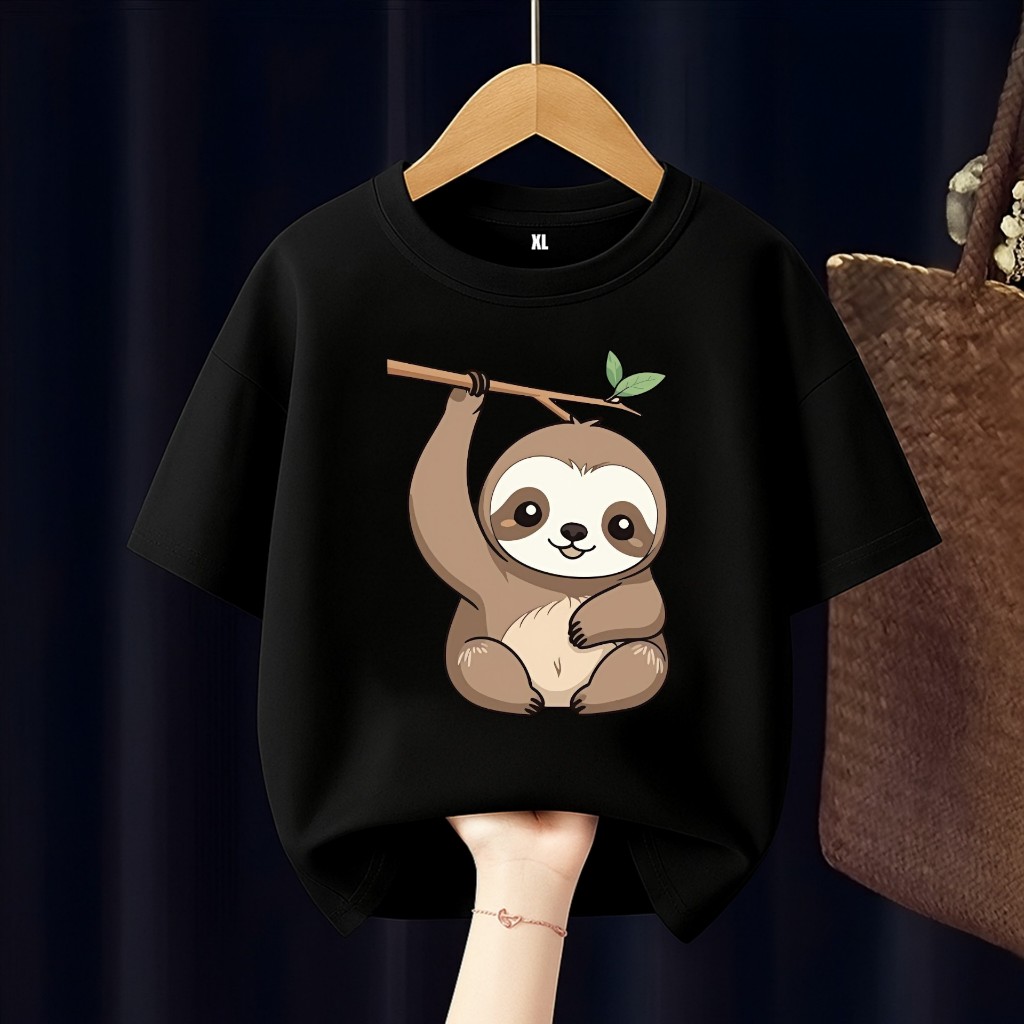 BAJU KAOS ANAK SLOTH ANIMAL SLOTH CUTE FREE CUSTOM NAMA