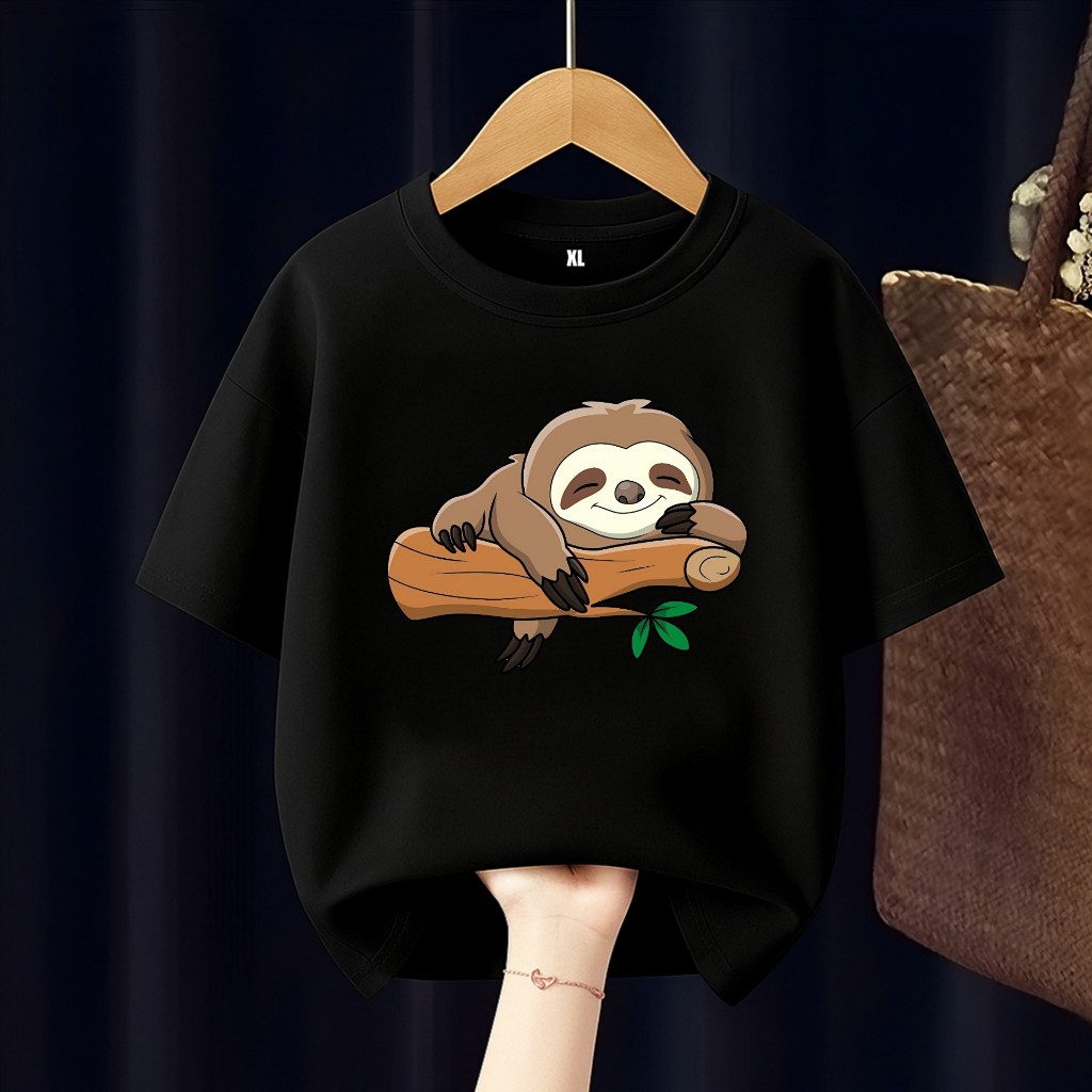 BAJU KAOS ANAK SLOTH ANIMAL SLOTH CUTE FREE CUSTOM NAMA