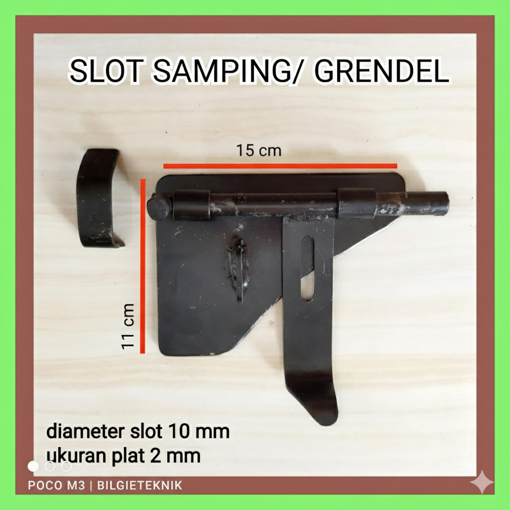 Grendel Slot Samping Kuncian Gembok Ornamen Aksesoris Pagar Gerbang pintu