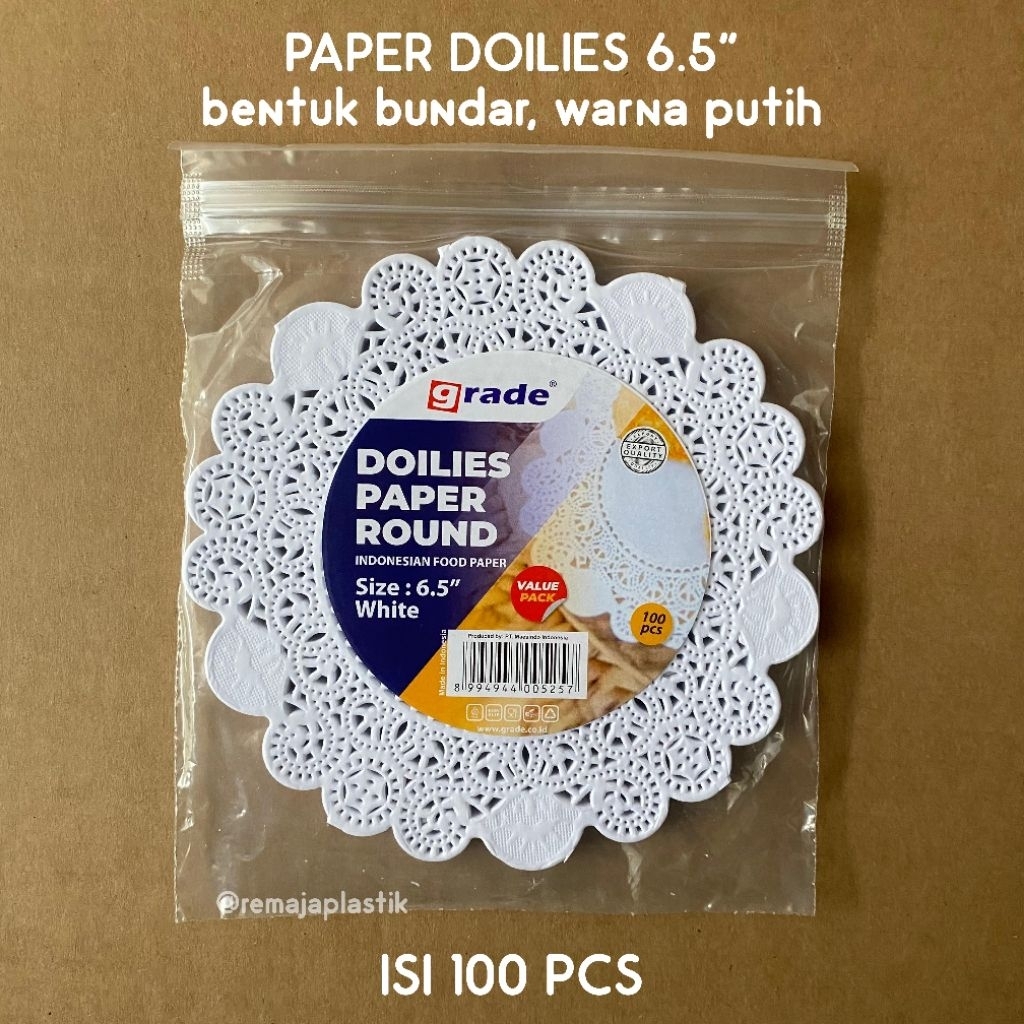 PAPER DOILIES 6.5" ISI 100 PCS