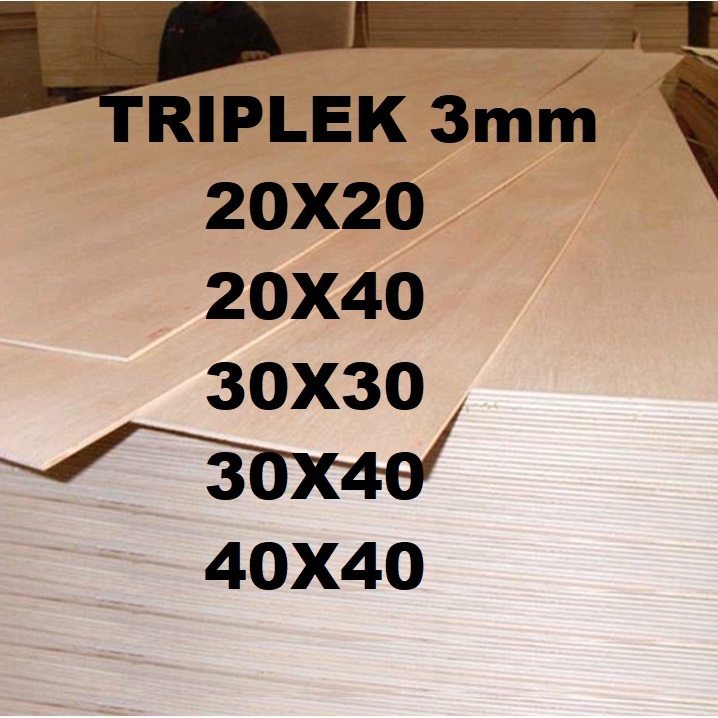 BARMINDO PLYWOOD - Triplek 3 mm Triplek potongan custom plywood multiplek halus 2 sisi