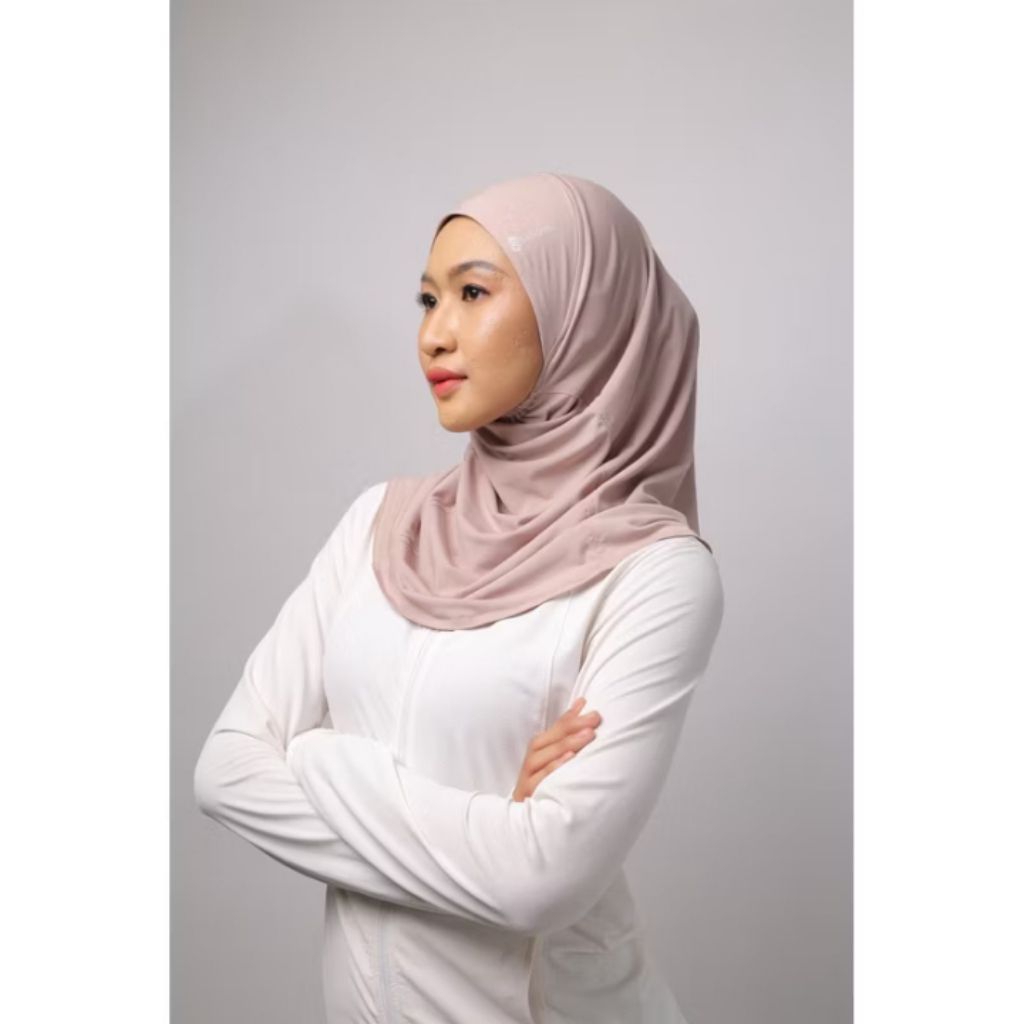 Hijab Sport Sandys Jilbab Olahraga Warna Nude