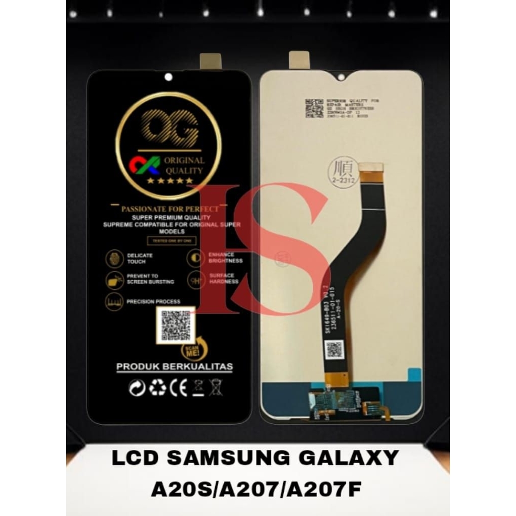 LCD SAMSUNG A20S FULLSET TOUCH SCREEN LCD SAMSUNG GALAXY A20S/A207/A207F LCD ORIGINAL