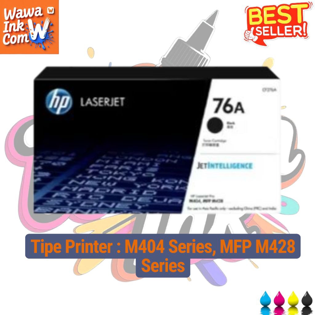 TONER CARTRIDGE HP 76A (CF276A) BLACK ORIGINAL UNTUK PRINTER HP LASERJET PRO M404DN M404DW M404N MFP