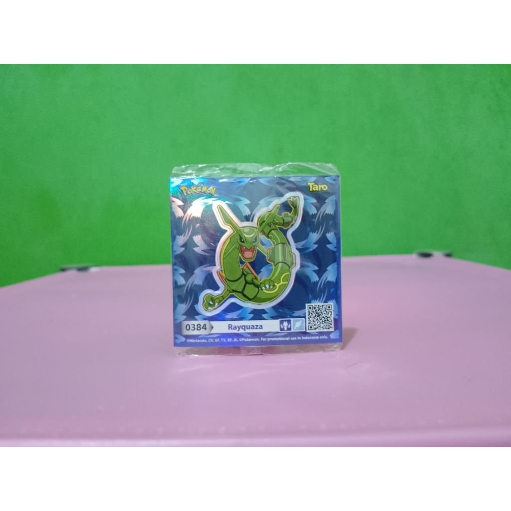 Stiker / Sticker TARO x POKEMON - RAYQUAZA - Hologram Nintendo New Murah Retro Vintage Rare Koleksi 