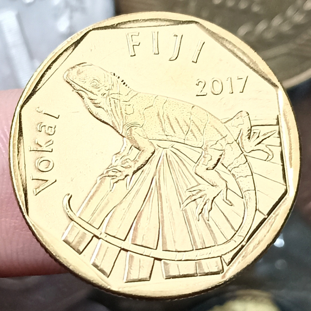 Koin Kuno Asing Fiji 1 Dollar A Vokai
