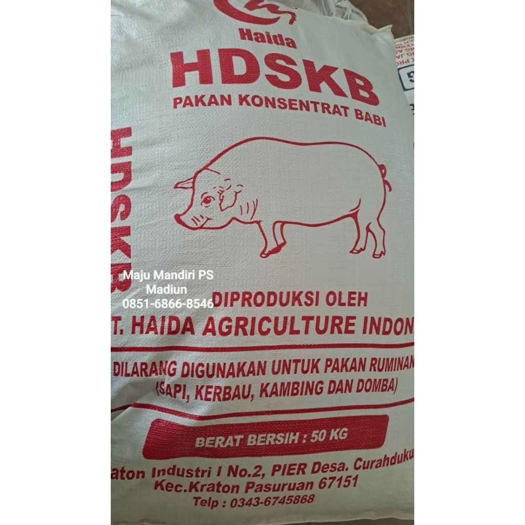1 Sak Konsentrat Babi Haida HDSKB Protein Tinggi 39%