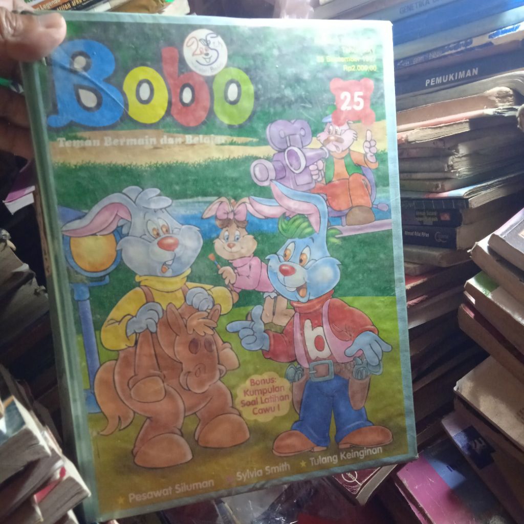 Bundel Majalah Bobo berisi 14 majalah jadul tahun 1997, jilid hard cover