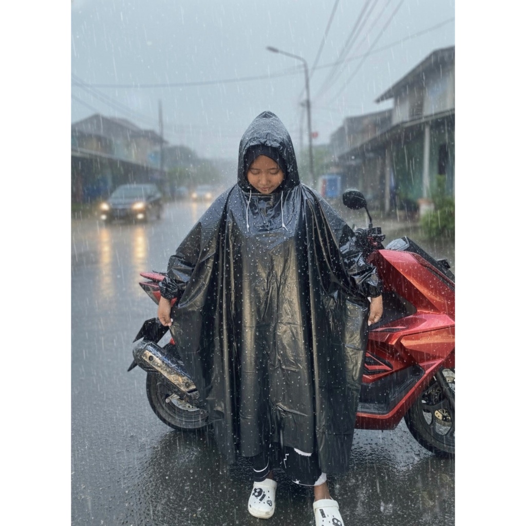 JAS HUJAN DEWASA TEBAL ANTI AIR ANTI SOBEK  PRIA WANITA , JAS HUJAN DEWASA KELELAWAR TEBAL , MANTEL 