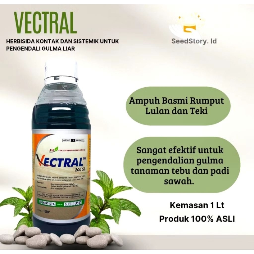Herbisida Vectral 1 Liter Pembasmi Rumput Lulangan Teki Grinting Alang-Alang
