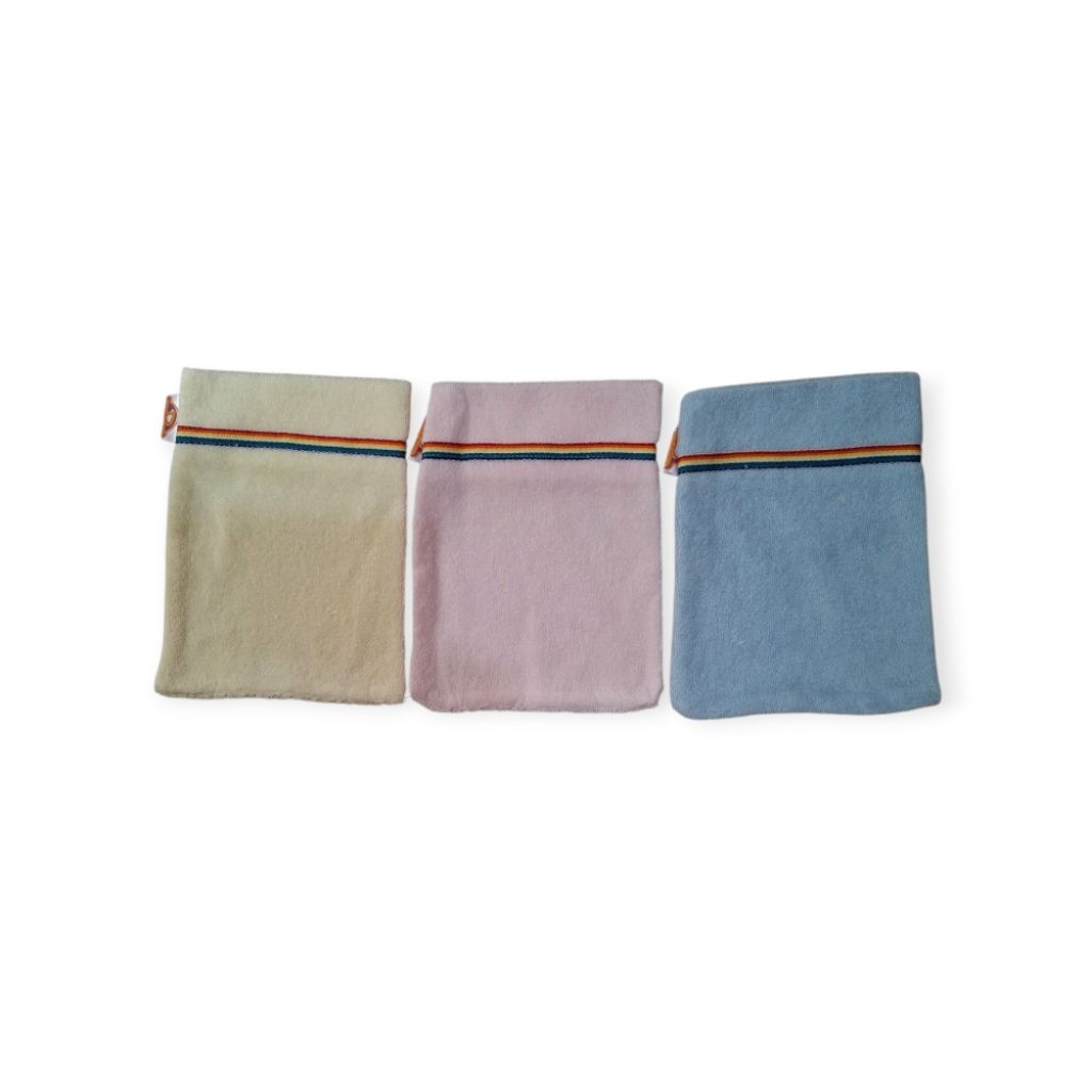 [3Pcs] Waslap Kotak Tebal/Washlap Baby/Waslap Mandi Bayi Kotak/Waslap Bayi