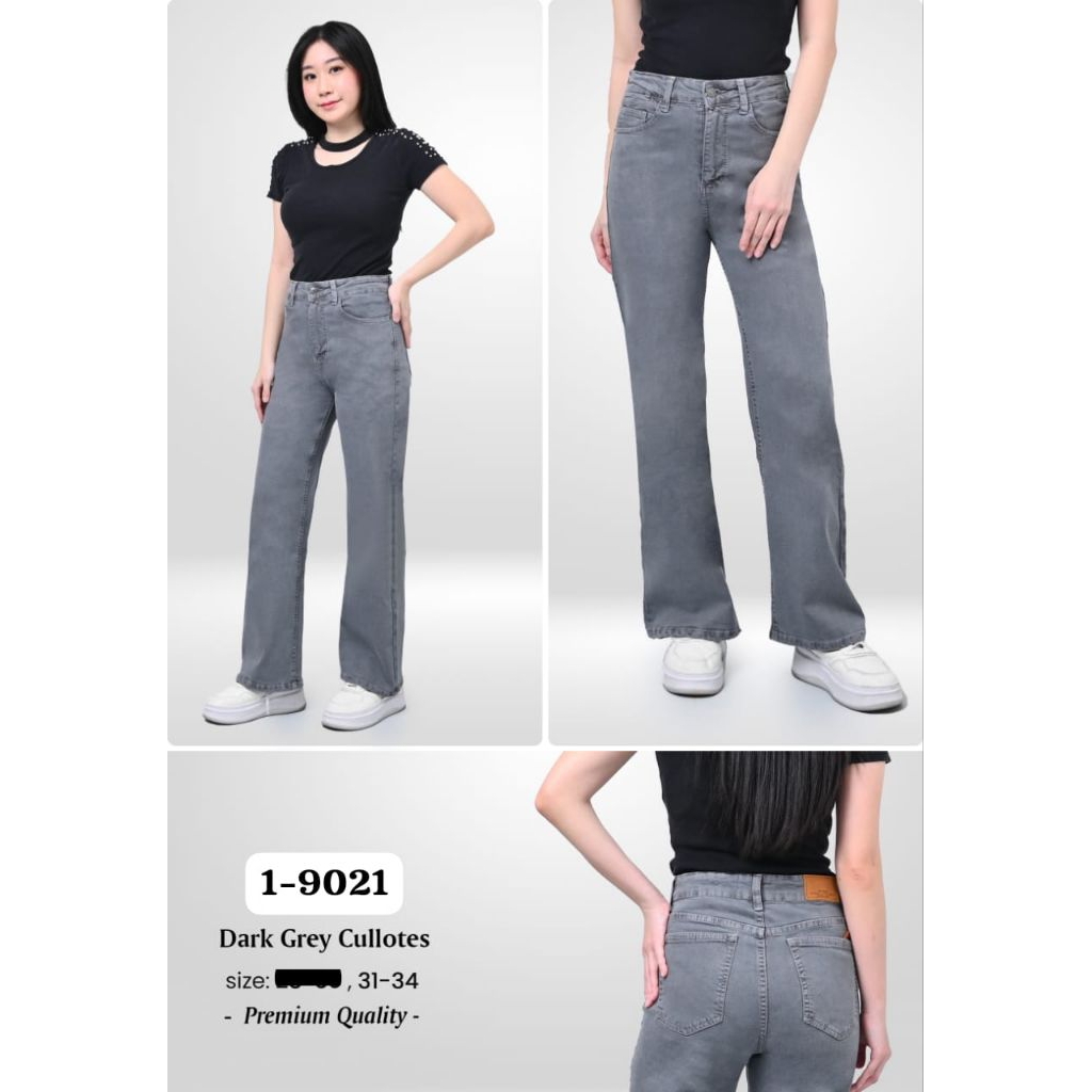 celana jeans felino kulot pjg dark grey