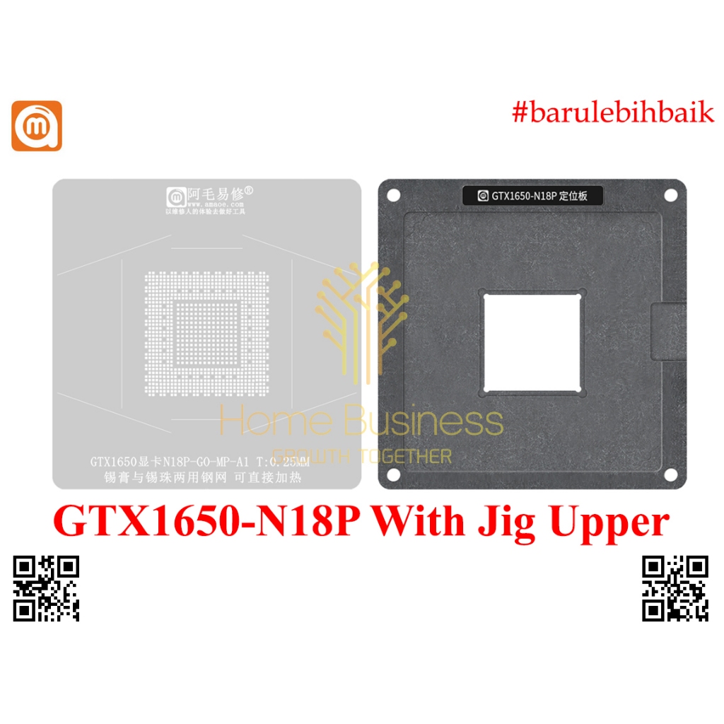 Amaoe Stencil BGA Reballing GPU NVIDIA GTX1650 GTX 1650 N18P N18P-GO-MP-A1 Jig Upper Stencil Stensil