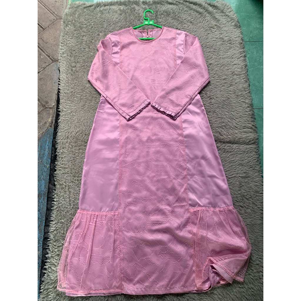 PL gamis brukat set khimar