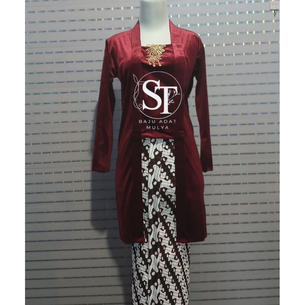 atasan tunik bludru kutu baru lengan panjang wanita dewas