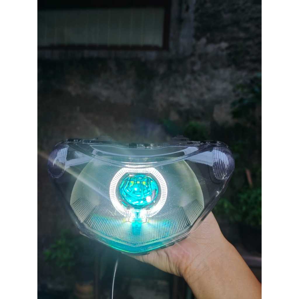 REFLEKTOR BILED ALA2 LAMPU DEPAN MIO NEW MIO SMILE /BILED 2,5inch LED SUPER TERANG