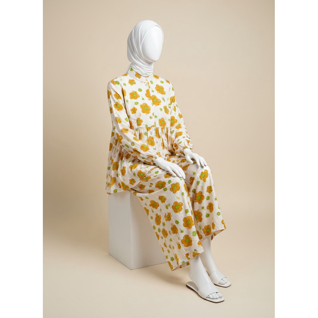 Yasmin Set kulot / Stelan celana kulot / Set rayon motif premium / Setcel rampel jumbo