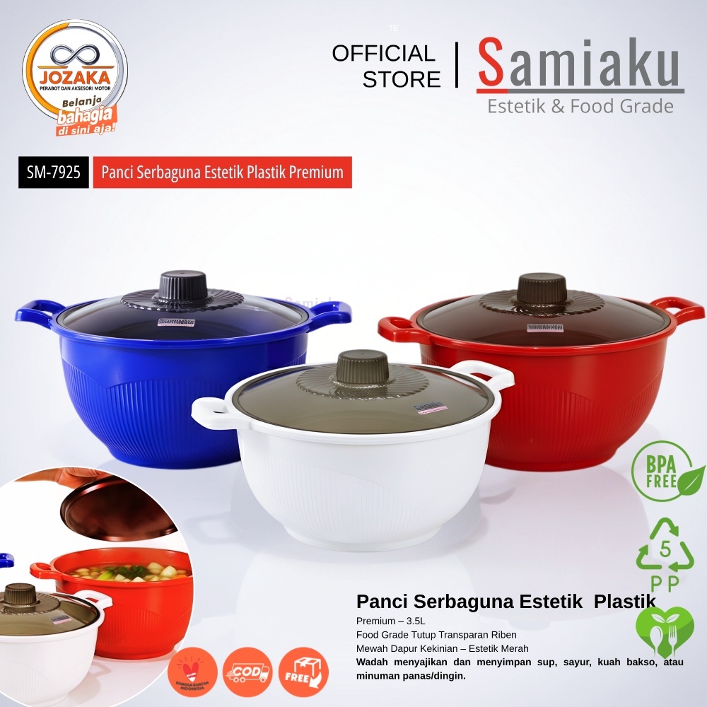 [Samiaku] Basi Mangkok gagang anti panas Wadah Sayur serbaguna  Premium