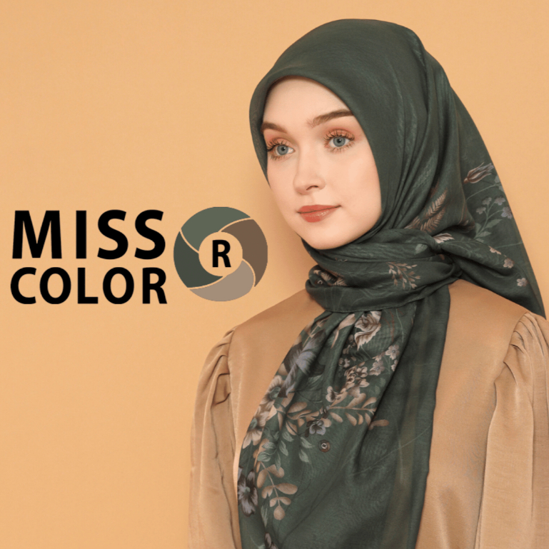 Hijab Voal - Premium Scarf - Miss Color - Motif AZRA Series - Segi empat 120x120