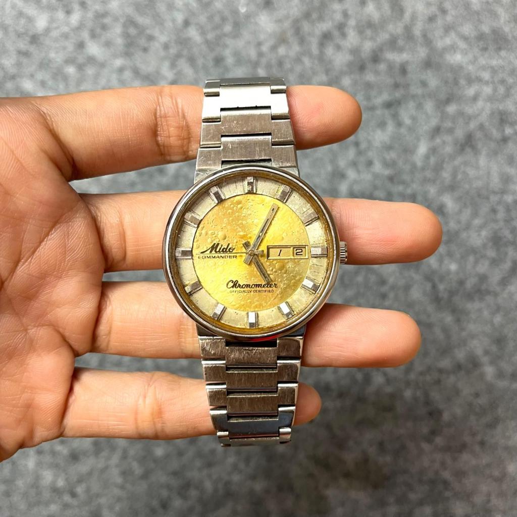 Jam tangan mido antik pria second