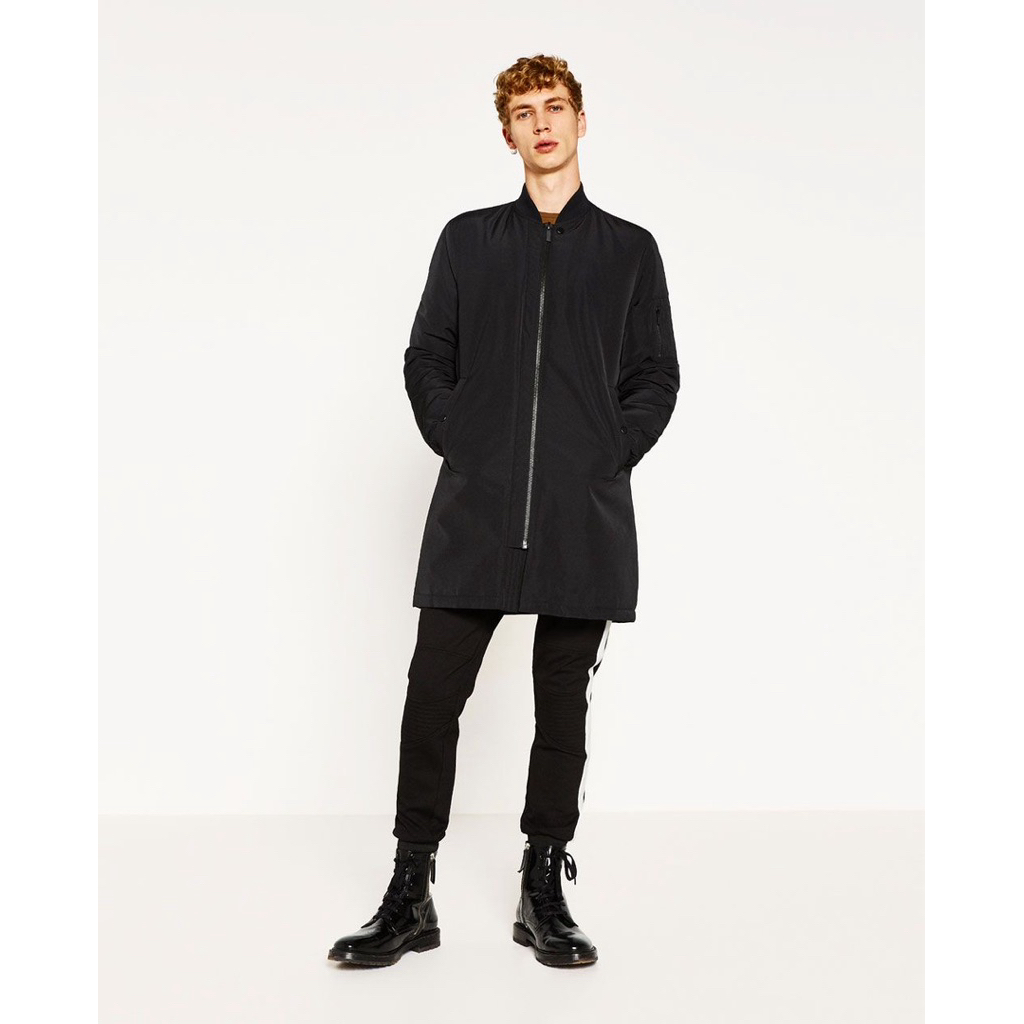 Brand New - Zara Man - Water Repellent Technical Coat - Black - Size S fit M