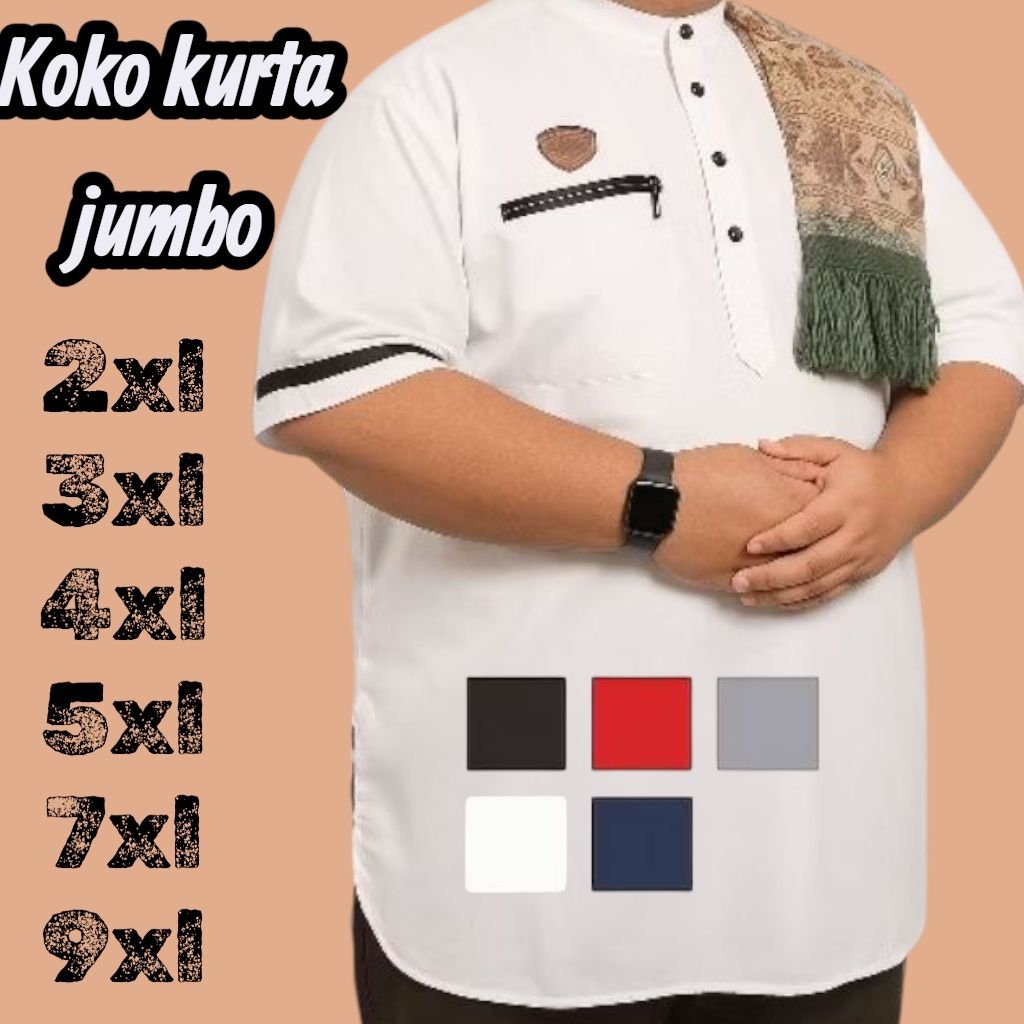 Koko Kurta Jumbo xxxl xxxxl Kurta Pria Big Size 7xl 5xl 9xl