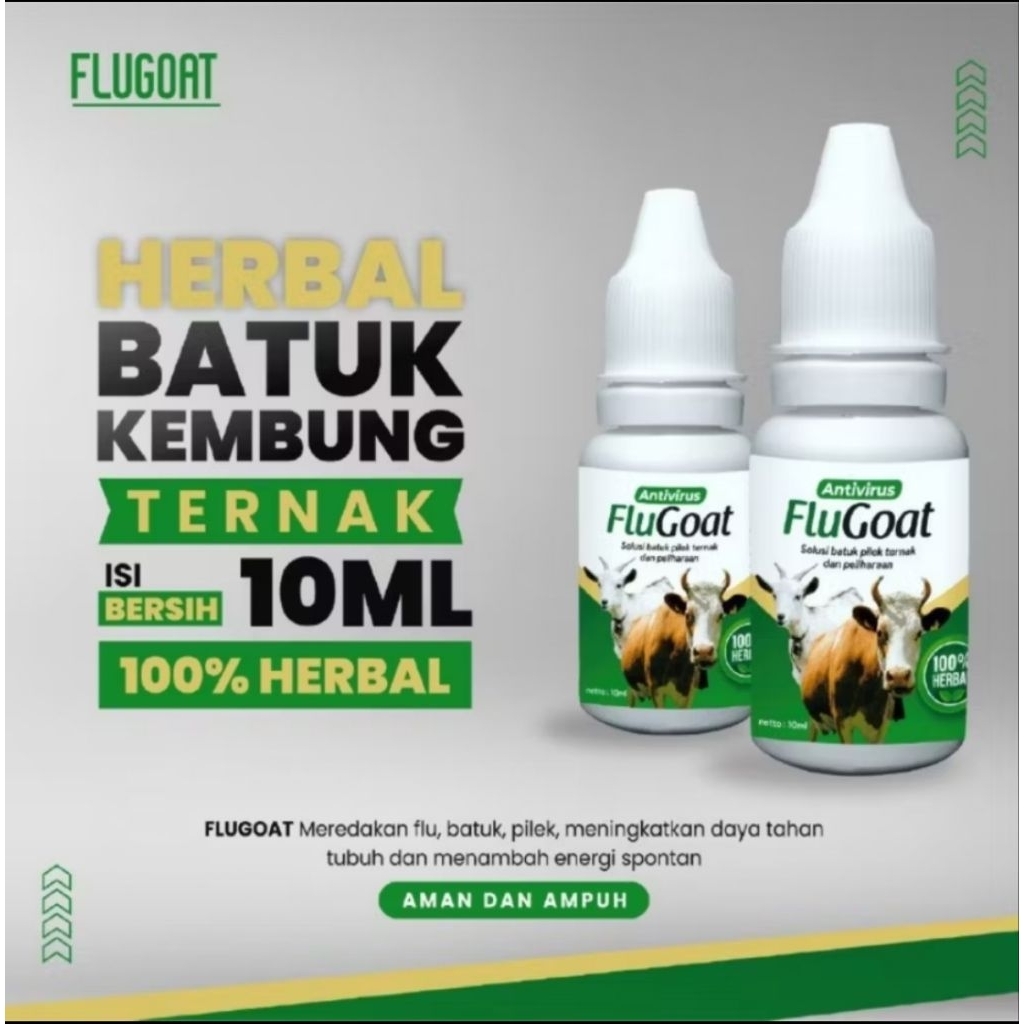 Obat FluGoat Untuk Obat Kembung Flu Batuk Pilek Kambing Domba Babi Hewan Anti Kembung Dll Pneumonia 